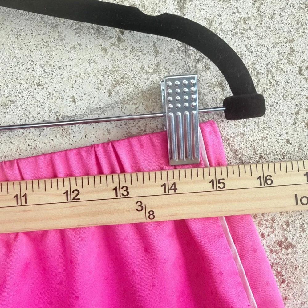 Victorias Secret Satin Pajama Set Hot Pink Polka Dot‎ PJs Silky Cami Shorts Y2K - Picture 14 of 16